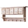Design-Shop Nástenná polička C49 vintage s 5 zásuvkami ~ 32 x 65 x 13 cm - Natur
