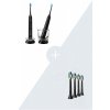 Výhodné balenie sonickej kefky 1+1 Philips Sonicare DiamondClean 9000 Black HX9914/54 s aplikáciou + náhradné hlavice Philips Sonicare Optimal White HX6064/11, 4ks s 30% zľavou