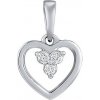 Silvego Diamantový prívesok srdce (0,04 ct) Adeline v bielom zlate DNN3087PGW