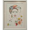 Frida Kahlo - obraz-farebná kresba - Mgr. Zuzana Čarnoká,originálny,ručne maľovaný obraz