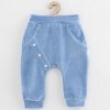 New Baby Dojčenské semiškové tepláčky Suede clothes modrá