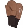 ESITO Zimné palcové rukavice softshell s baránkom Brown Veľ. 1 - 2 roky