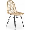 Halmar K337 čierna / rattan