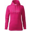 Šachové figúrky v rade - obrys - Mikina dámská Cape s kapucí - XL ( Purpurová )