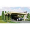 Drevený prístrešok / carport CLASSIC 1A s plechmi Lanitplast