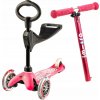 Micro tříkolová koloběžka/jízdní kolo Mini 3v1 Deluxe Pink