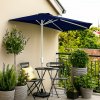Garthen 6299 Polkruhový záhradný slnečník tmavomodrý 2,7m