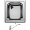 Blanco TOP EE 4 x 4 nerez prírodný lesk 501065 + Deante CORIO BFC 060M chróm