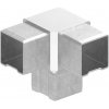 Feldmann 10144040-V2A - nerezová spojka madla pr. 40x40 mm, rohová, trojcípá, uhol 90°, AISI 304, pre nerezové zábradlie