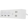Tellur WiFi Smart Power Strip, 3x zásuvka, 4x USB 4A, 2200W, 10A, 1.8m, bílá