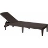 ALLIBERT JAIPUR SUN LOUNGER hnedé (237958) - polohovateľné záhradné lehátko