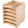 DIY drevená zásuvka na dokumenty 6 priečinkov
