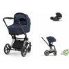 Cybex Platinum CYBEX Priam Conscious Collection Travel Set + Cloud T i-Size dark navy 2022 chrome with black details