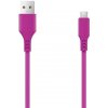 Vega SETTY USB- microUSB kábel 1,0 m 2A Magenta - purpurová (GSM108862)