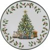 Clayre & Eef Dekoratívny tanier Vianočný stromček 33 cm
