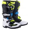 boty TECH 7 S, ALPINESTARS, dětské (černá/bílá/žlutá fluo/modrá, vel. 40,5)