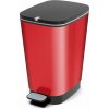 Chic Bin – KIS Červený pedálový plastový odpadkový kôš 25 l