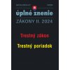 Aktualizácia II/7 / 2024 - Trestný zákon, Trestný poriadok