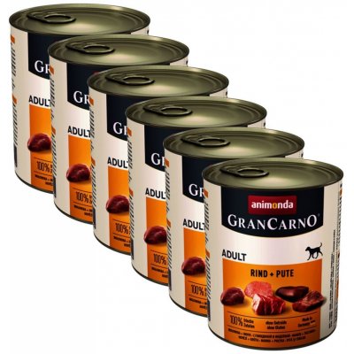 Animonda Gran Carno Adult hovädzie & morka 6 x 800 g