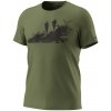 Pánske tričko Dynafit Graphic Co M S/S Tee Veľkosť: L / Farba: zelená/hnedá