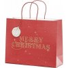 Darčeková taška - Vianočné Merry Christmas červená