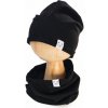 Čiapka s nákrčníkom bavlna, Little Bear, Baby Nellys, čierna 92-98 (18-36m)