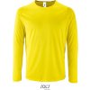 SOL´S SPORTY LSL / Pánske športové tričko s dlhým rukávom - neon yellow S