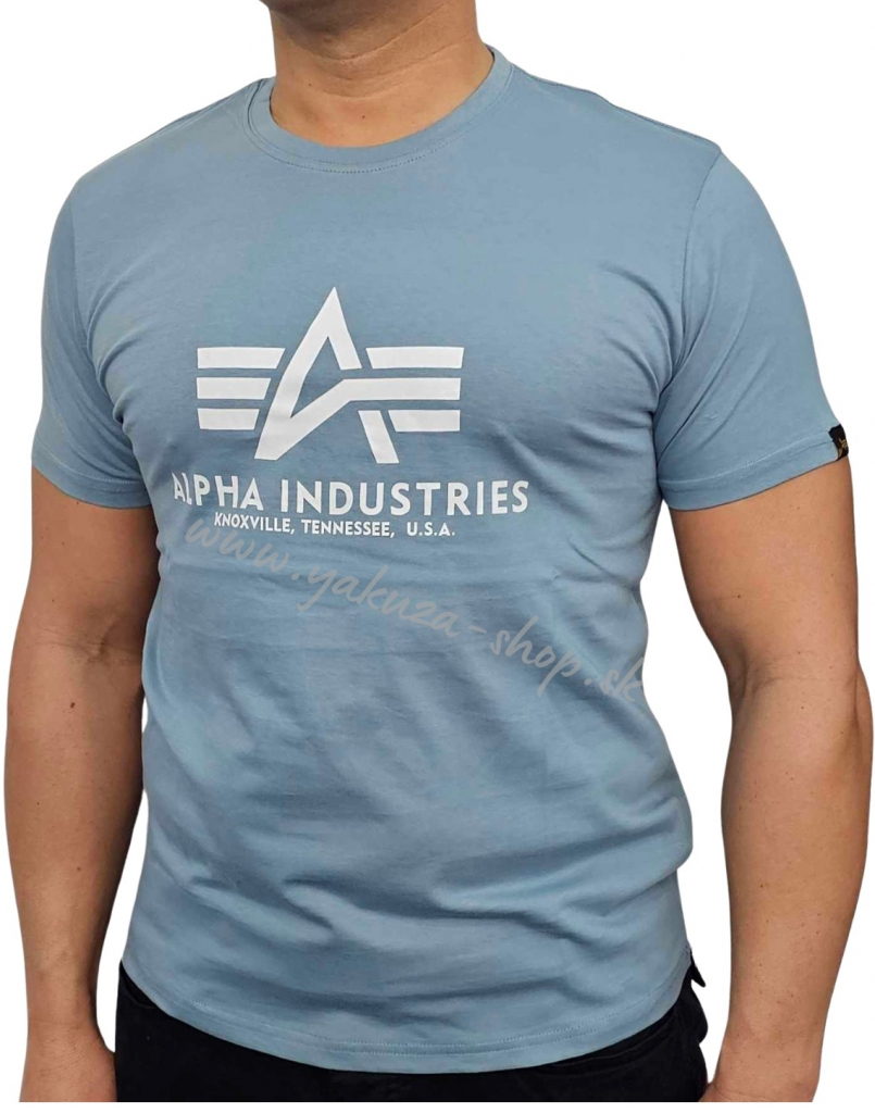 Alpha Industries Basic T-shirt greyblue pánske tričko modré