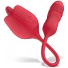 Teazers Thrusting Dildo with Tongue Function, prirážací vibrátor a stimulátor klitorisu