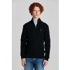 SVETER GANT COTTON TEXTURE HALFZIP BLACK