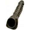 Návlek M&K Cock & Ball Sheath čierny S, čierny latexový návlek na penis a semenníky