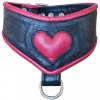 Kožený obojok srdce otrok BD