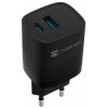 Univerzálna USB nabíjačka Natec RIBERA GaN 30 W, 1X USB-A, 1X USB-C, čierna NUC-2141