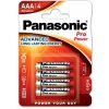 PANASONIC Alkalické batérie Pro Power LR03PPG/4BP AAA 1, 5V (Blister 4ks)