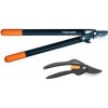 Fiskars SET nožnice na silné konáre prevodové M + nožnice dvojčepelové FISKARS 112290+111260