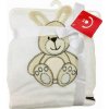 Botobaby Detská deka s aplikáciou 76 x 102 cm Krémová - zajačik