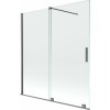 MEXEN/S - Velár dvojkrídlová posuvná vaňová zástena 150 x 150, transparent, grafit metal 896-150-000-01-95