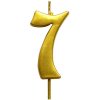 Narodeninová sviečka zlatá číslo 7