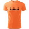 Gitary v rade - Pánske tričko Fantasy športové - 2XL ( Neon mandarine )