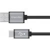 Kábel USB Kruger&Matz KM1240 USB-C/USB-C 1,8 m čierny