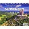 NOTIQUE Stolový kalendár Rozprávkové Slovensko 2026, 16,5 x 13 cm