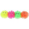 Teddies Loptička chlpatá antistresový mačkací silikón 8 cm na batérie so svetlom