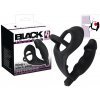 You2Toys Black Velvets Ring& Vibro Plug - krúžok na penis a semenníky s análným vibrátorom (čierny)