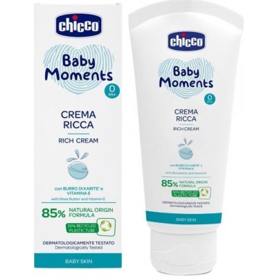 CHICCO Krém vyživujúci Baby Moments 85% prírodných zložiek 100ml, 0m+