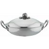 Wok OPUS PRIMA 30 cm, strieborná, nerezová oceľ, Ruffoni