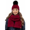 Vivisence čiapka a šálka 7016Kmpl vínová