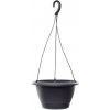 PlasticFuture Závesný kvetináč Respana Pure tmavosivý, 20,8 cm