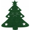 Vianočné prestieranie na príbor anjel, stromček - zelená tm. stromček (4 ks)