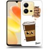 Picasee silikónový čierny obal pre Vivo X80 Lite - Cute coffee