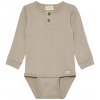 Detské body s dlhým rukávom z bavlny a modalu Minymo hnedé Sand Veľkosť: